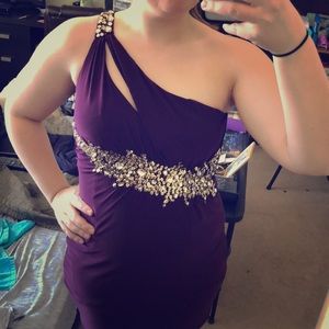 Formal Purple and Gold Dress